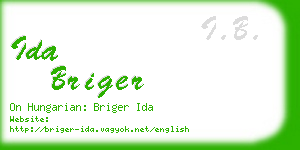 ida briger business card